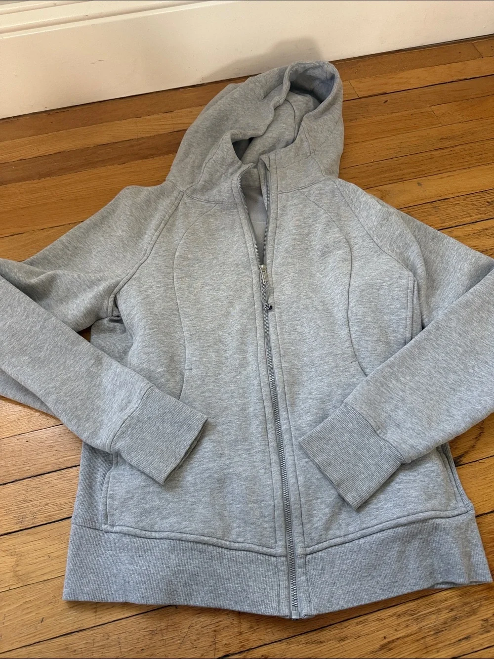 Lululemon Scuba Hoodie IV Heathered Vapor / Vapor size 12 VGUC